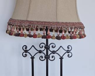 Rustic Chic Iron Table Lamp w/ Beaded Shade