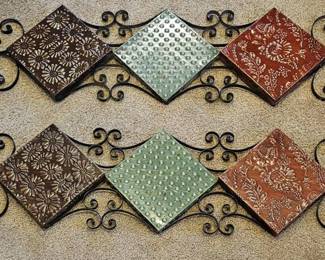 Pair Metal Wall Art Sculptures, as pictured