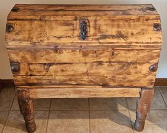 Rustic Chic Wooden Trunk on Stand