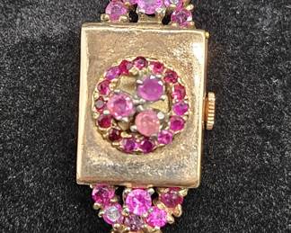 14K Rose Gold Baylor Ruby Watch