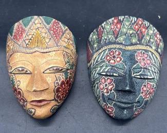 Tribal Mask of Ladies Face, Folk Art Wall Decor