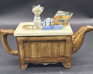 Hand Crafted Kitchen Counter Themed Teapot