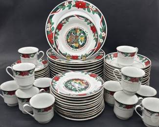 60-Piece 12 Days of Christmas China Set