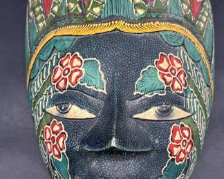 Tribal Mask of Ladies Face, Folk Art Wall Decor