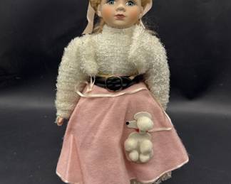 Collectible Doll in 1950's Poodle Skirt Outfit