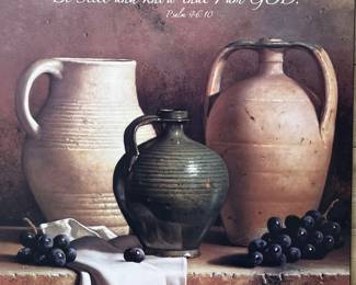 Bible Verse w/ Still Life Print on Heavy Board