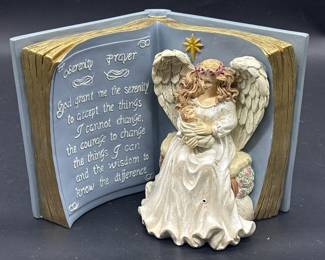 Musical & Lighted Serenity Prayer w/ Angel Decor