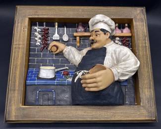 3D French Chef Kitchen Wall Art Decor