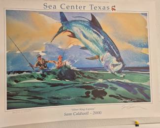 Artist's proof Sam Caldwell poster "Silver King Express" 2000.