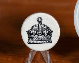 This lot features three (3) Victorian toothpaste ceramic pots & lids, circa 1800s. Made in England, included you’ll find "Cherry Toothpaste" by John Cosnell & Co, "Oriental Toothpaste" by Jewsbury & Brown, and a rare Edwardian ironstone ointment pot.
