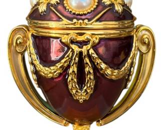 Imperial FabergeStyle Bee Egg Trinket Box 
