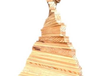 Handcrafted Spiral Wood Christmas Tree 