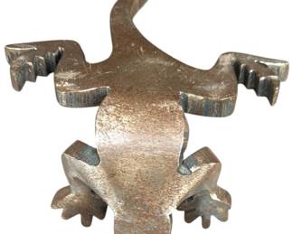 Handcrafted Solid Metal Gecko Figurine 