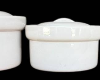 White Ceramic Covered Ovenware Set 