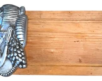 Vintage Wine Cheese Serving Board 