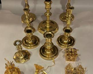 Baldwin Brass Candlesticks and Ornaments