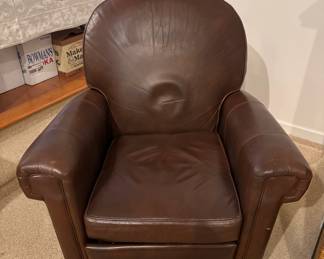 Bradington Young Leather Chair- Available for Presale $95  Has a few issues