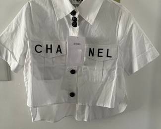 Faux Chanel shirt size small 
