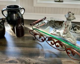 Serving dish, frog, decor, holidays 