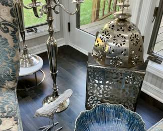 candleabras, silver, set, bird cage, silver, large