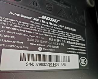 Acoustimass 300, Bass Module 700 , Bose Subwoofer