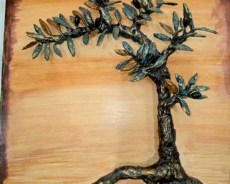 Wall Sculpture, Metal on wood