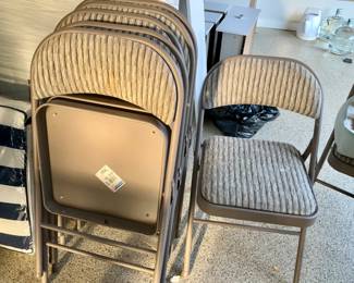 Folding chair, cushion seat, set of 6