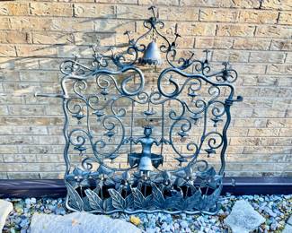 Outdoor wall hanging, iron, ornate, 