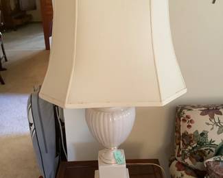 Pair approx 3’ heavy ceramic lamps 80