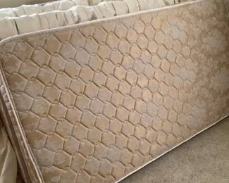 Pair seldom used twin mattress and box. 80. Pair