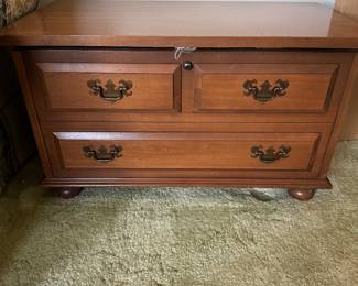 Vintage Lane Record StorageChest with key