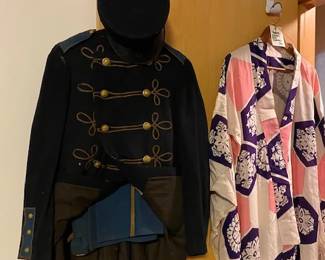 US Cavalry Uniform, US Army 1872, Tunic, pants and hat, vintage Japanese kimono