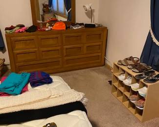 mid century dresser with mirror