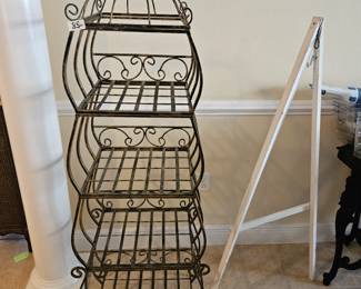 This metal shelf comes apart it's easier caring $75
Sunday price $40