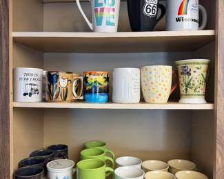 A variety of coffee mugs 