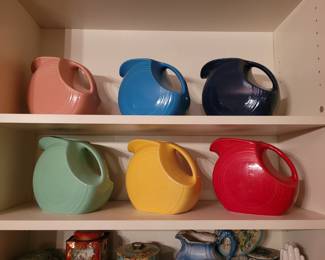 Fiestaware collection of Pitchers