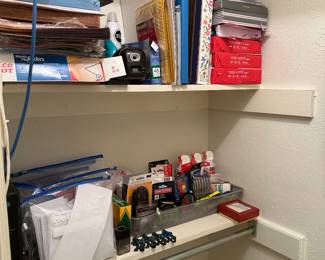 Office supplies galore, envelopes, file folders, pens pencils and everything in between