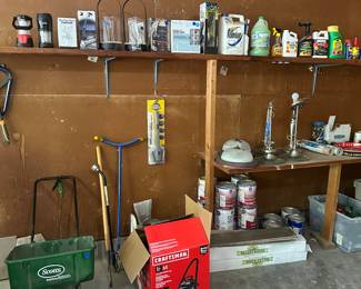 WET DRY VAC, LAWN SPREADER, WEED EATER, PAINT, TOLLS , LIGHTING, CLEANING PRODUCTS,