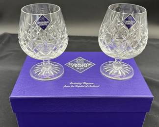 NEW Edinburgh Crystal Brandy Glasses From Scotland * Stewart Lomond