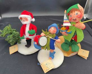 Vintage New ‘Annalee Dolls’ With Tags * Christmas Santa, elf, drummer boy
