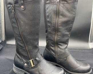 EARTH ORIGINS Black Leather Upper Boots * 9 1/2 Wide In Women’s