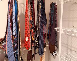 large selection of ties
