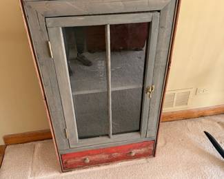 primitive wall cabinet