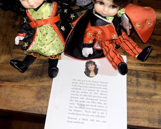 Halloween Witch October Doll Porcelain Decoration Black Orange