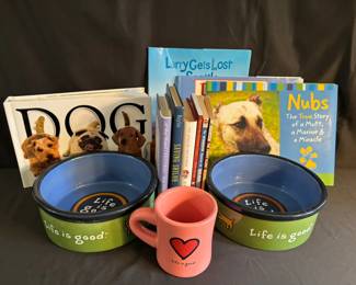 Life is Good Dog Bowls , Nice Hard Cover Books about Dogs For All Ages