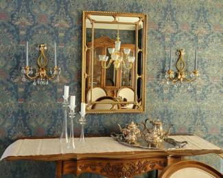 PRESALE ITEM- $200 STUNNING FRENCH PROVINCIAL CLASSIC DINING ROOM CHINA CABINET BUFFET WITH DROP LEAVES. MEASURES 45"W X 20"D WILL EXTEND 32" MORE IN WIDTH WITH DROP LEAVES UP...PROFESSIONAL LOCAL MOVING RESOURCE AVAILABLE FOR MOVE. 