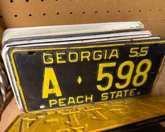 Vintage License Plate Collection