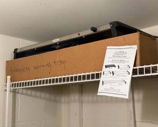 Pair of Stainless Warming Trays