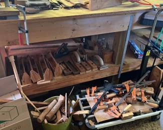 Hand built tools, clamps and miter box