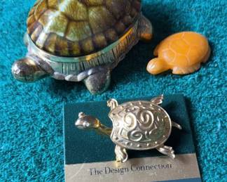 Turtle Pin, Carving & Trinket Box 